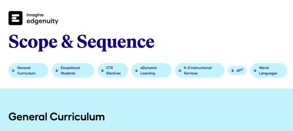 edgenuity scope and sequence